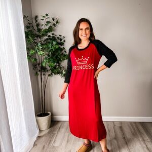 Princess Red and Black Nightgown